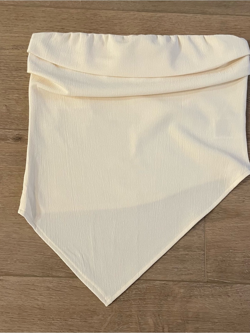 H&M Cream Asymmetric Bandana-Style Tank